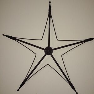 Rustic Brown Metal Star Wall Decor